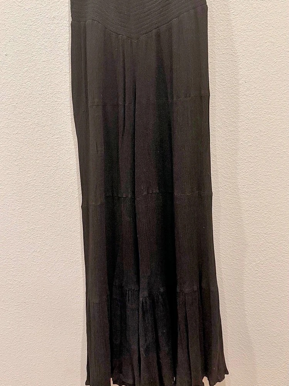 Elan Black Wide Leg Rayon Pants Size Small